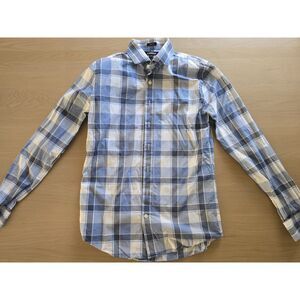 Express Extra Slim dress shirt size S blue/white checkered